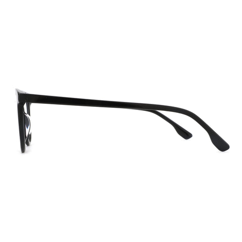 ZENOTTIC Sobremesa black acetate round prescription glasses, side view