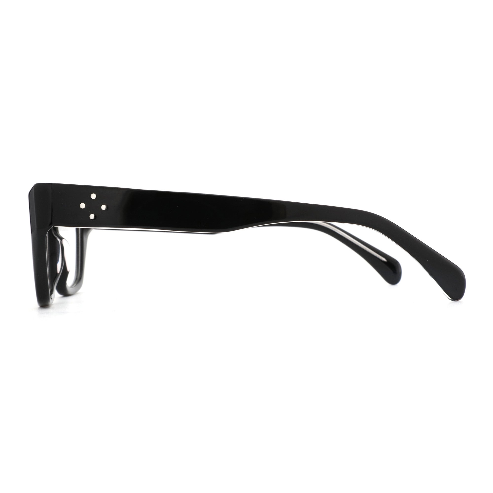 Zenottic Eyeglasses Lumi black acetate frame with silver dot accents