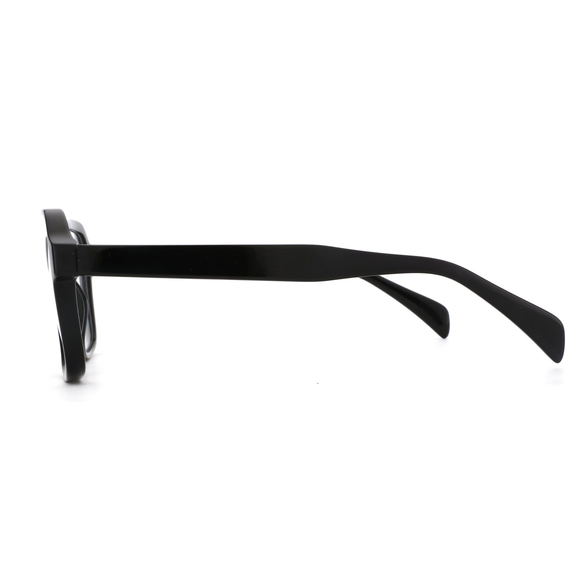 Zenottic Brady black acetate eyeglasses, side view