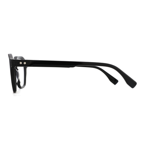 Black Zenottic Adrian eyeglasses with silver stud details on the frame front.
