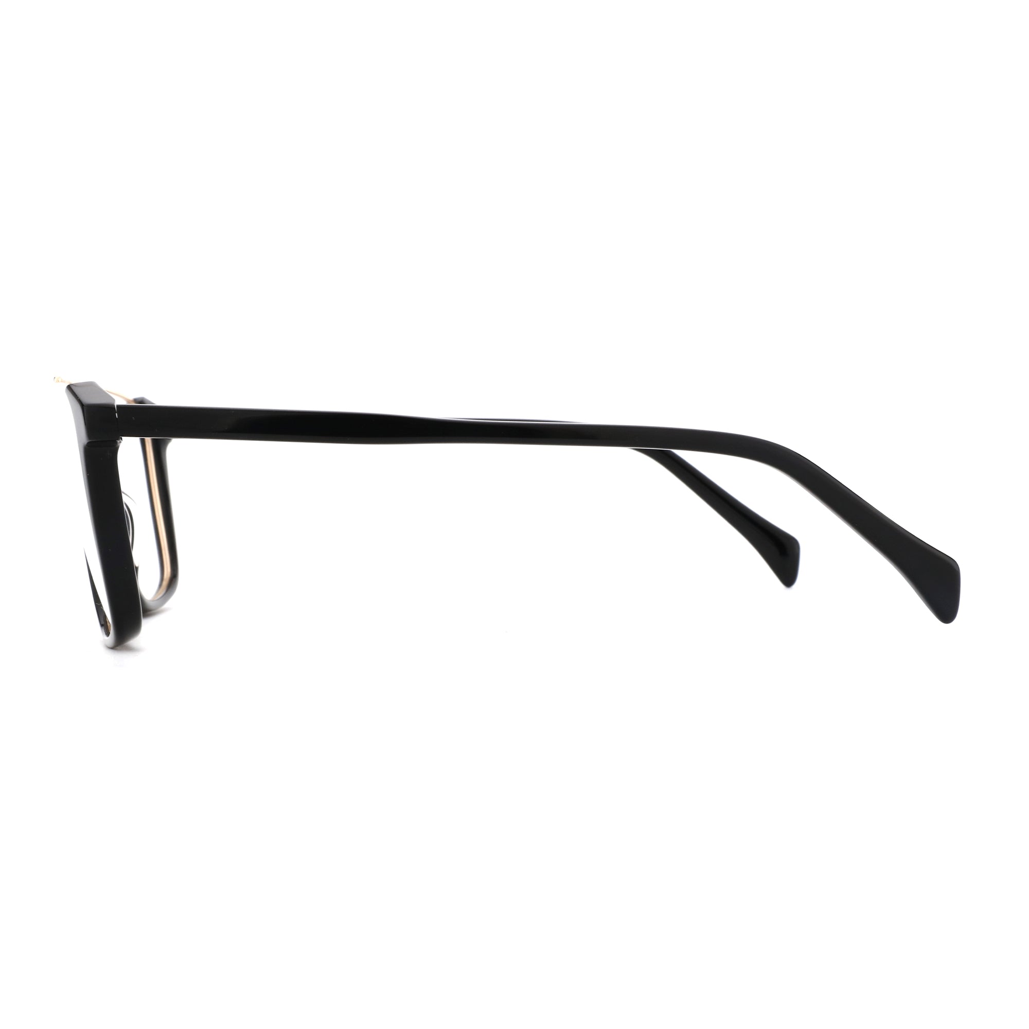 Zenottic Eyeglasses Reuben black acetate and metal aviator frames