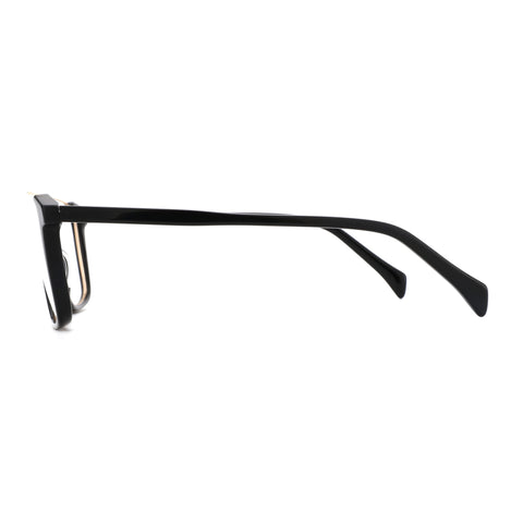 Zenottic Eyeglasses Reuben black acetate and metal aviator frames