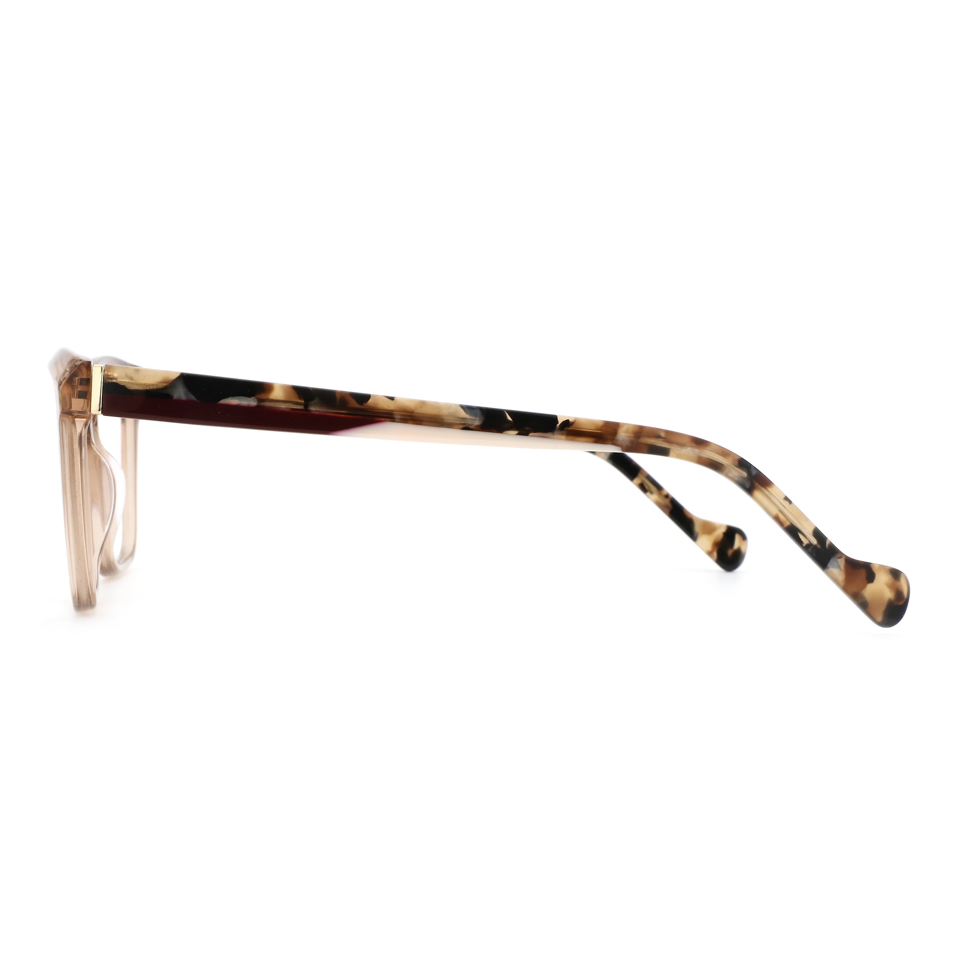 Zenottic Eyeglasses Cressida in tortoiseshell and beige acetate, side view