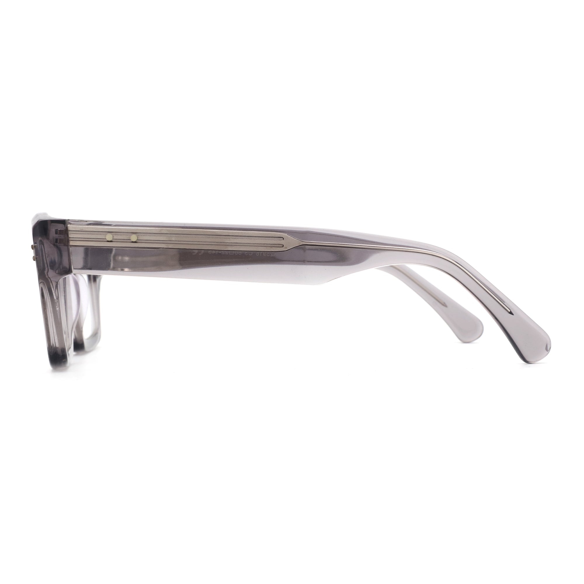 Zenottic Eyeglasses Troy translucent grey acetate browline glasses