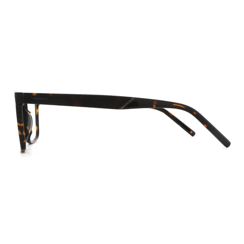 Zenottic Eyeglasses Bernard: Tortoiseshell acetate frames with textured temple detail.