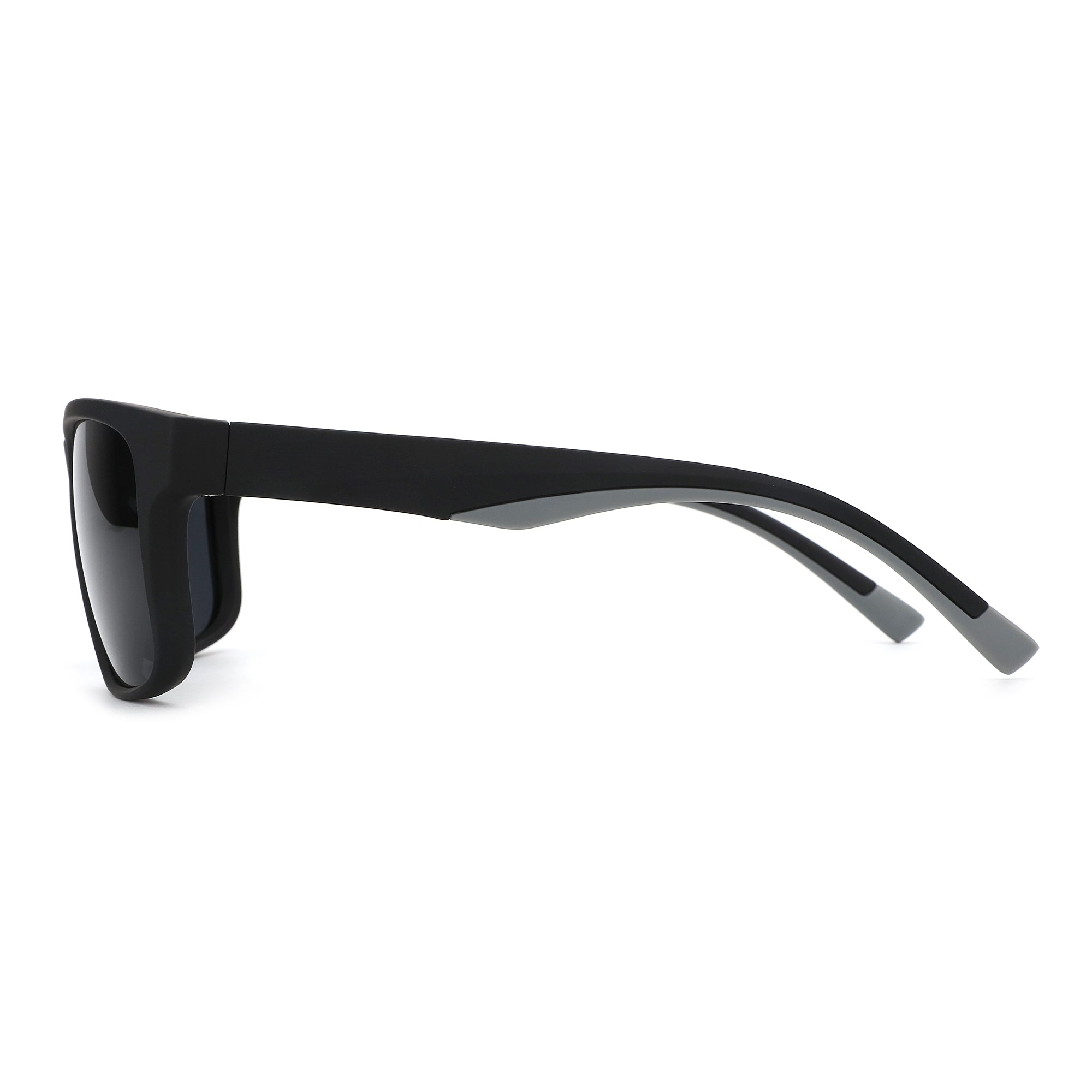 Black Zenottic Beacher square sports sunglasses with polarized lenses.