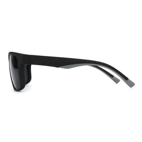 Black Zenottic Beacher square sports sunglasses with polarized lenses.