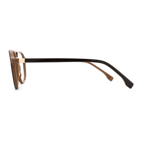 Zenottic Seth eyeglasses with brown acetate frame and black temples