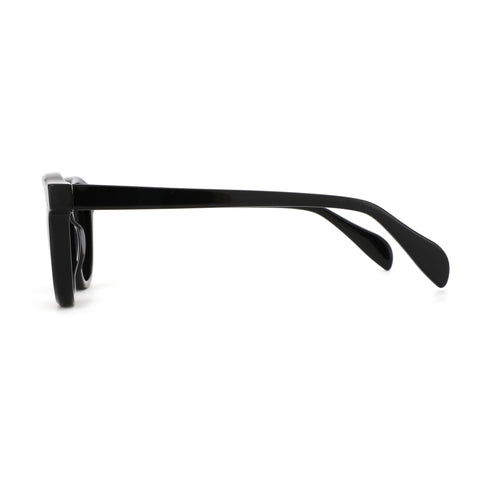 Zenottic Qeturah sunglasses in black acetate frame, side view