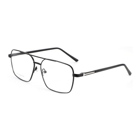 Zenottic Eyeglasses Hunk aviator metal frame 56111, 55mm lens, black.
