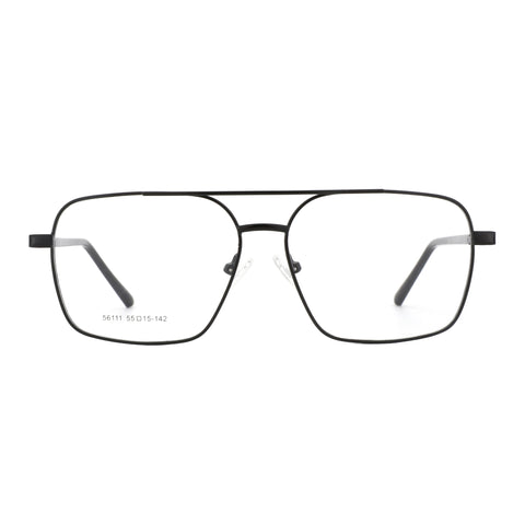 Zenottic Eyeglasses Hunk black metal aviator style, 55-15-142.