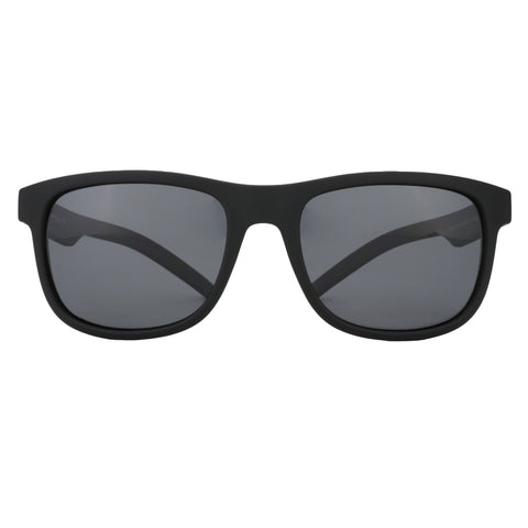 Zenottic Amos Sunglasses - Square frame, black TR90 with grey polarized lenses for men.