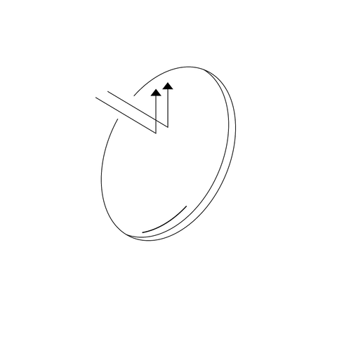 1.67 High-Index lenses: thinner, strong prescription, anti-scratch, anti-reflective, UV-protective, impact-resistant.