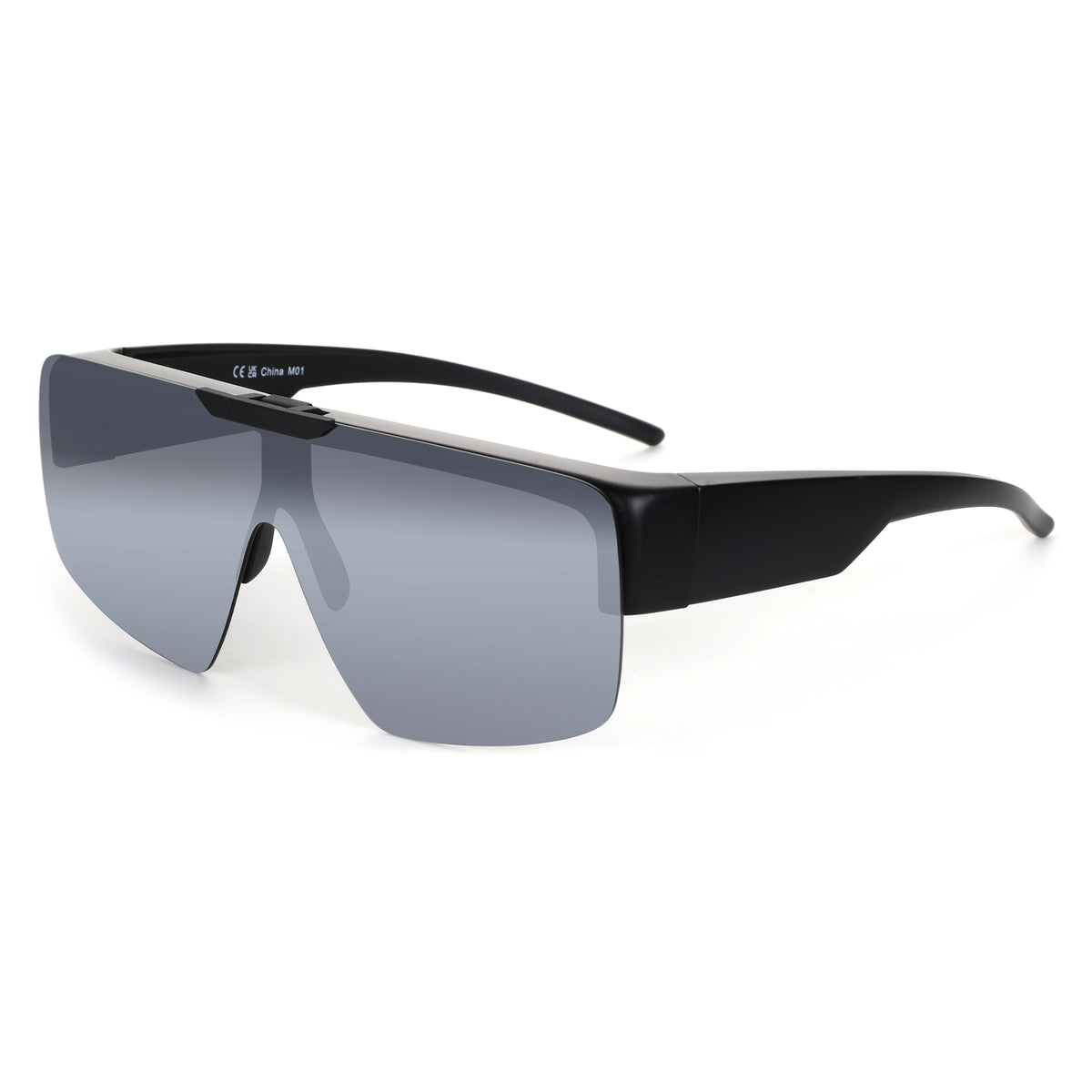 Zenottic Curitis sports sunglasses, black frame, gray lenses, TR90 material, UV protection, China M01.