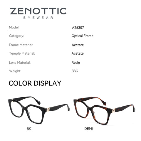 Zenottic Arden eyeglasses in black and demi tortoiseshell acetate, optical frames