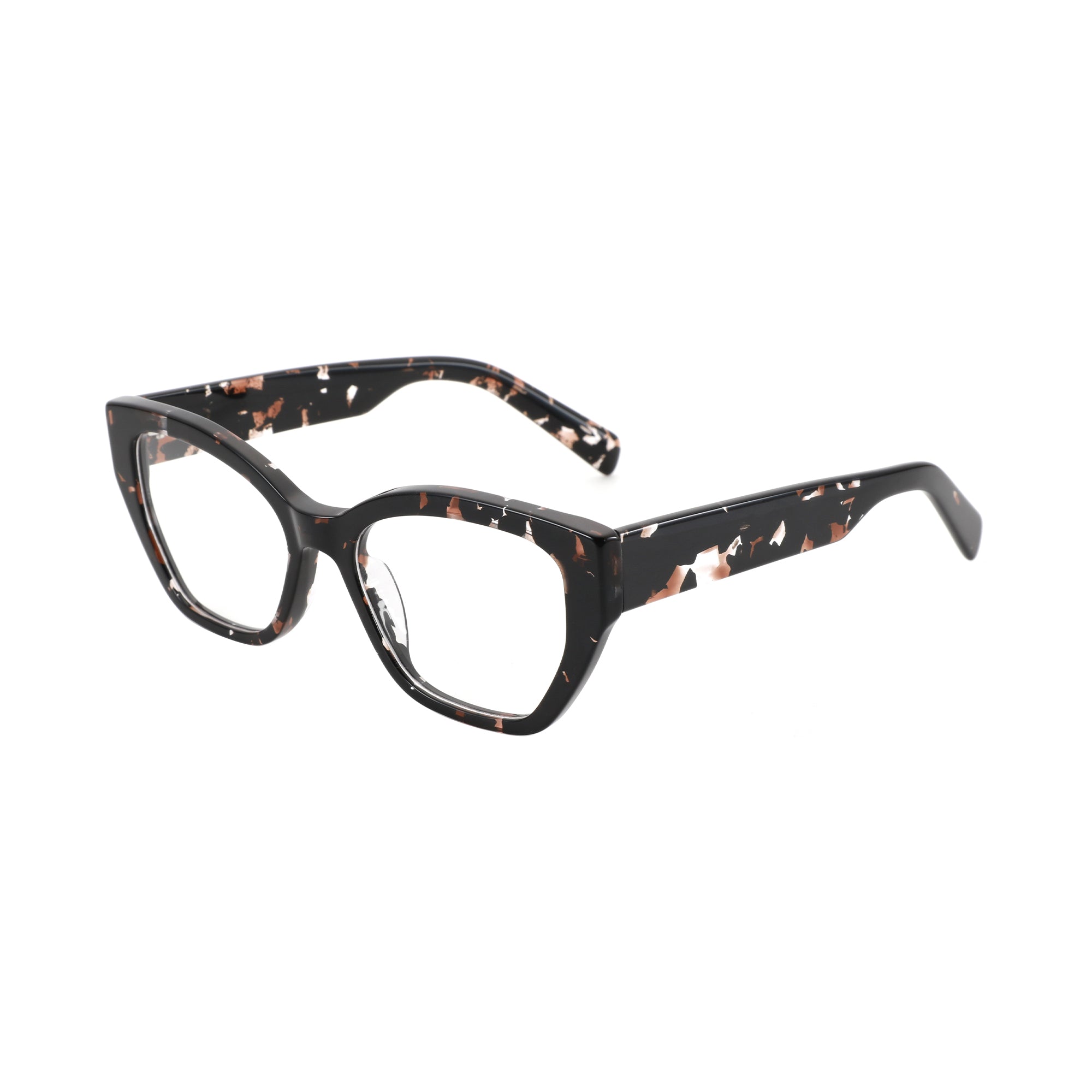 Zenottic Wanda eyeglasses with black and brown speckled acetate frame