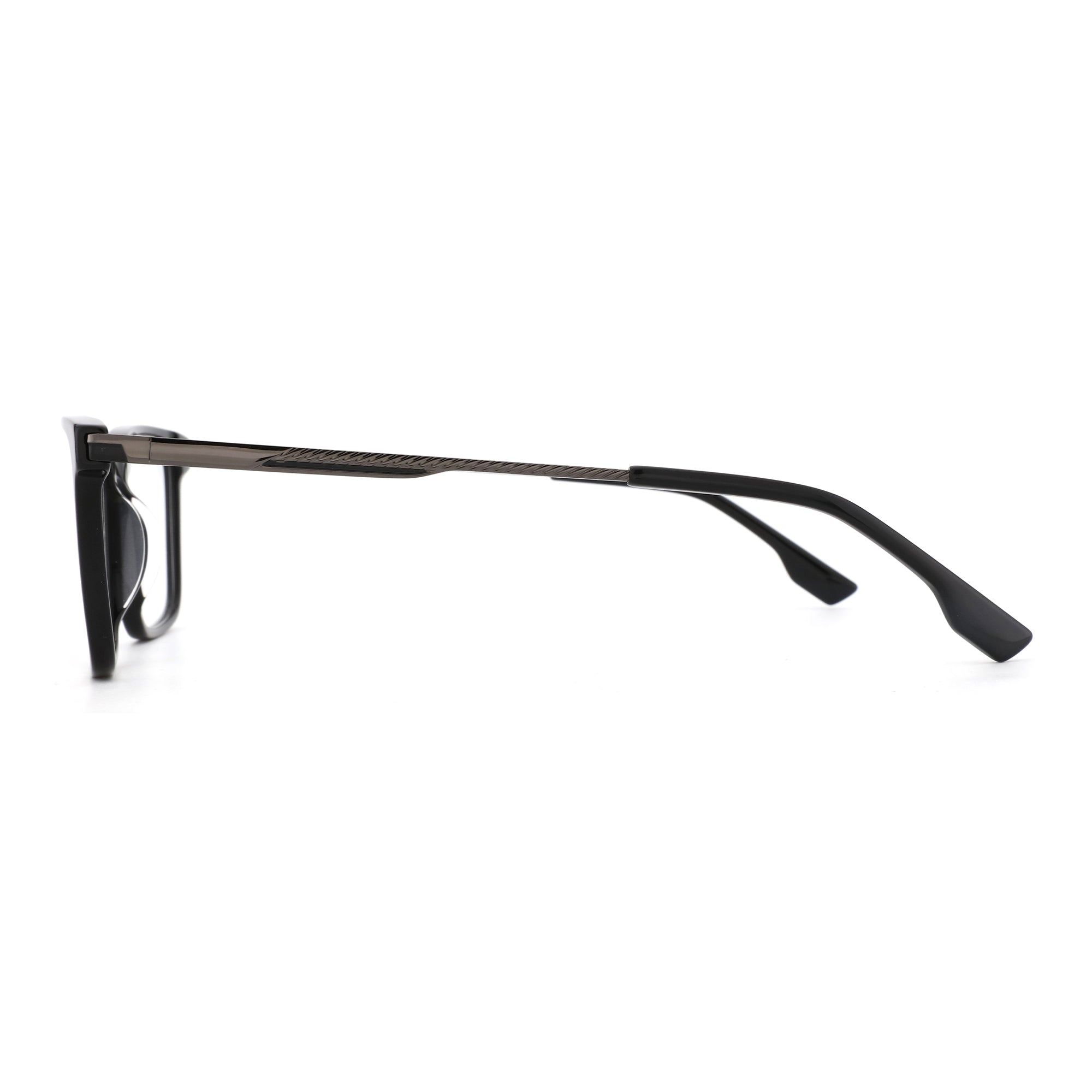 Zenottic Eyeglasses Xanthe: Acetate frame eyeglasses with black color and textured metallic 