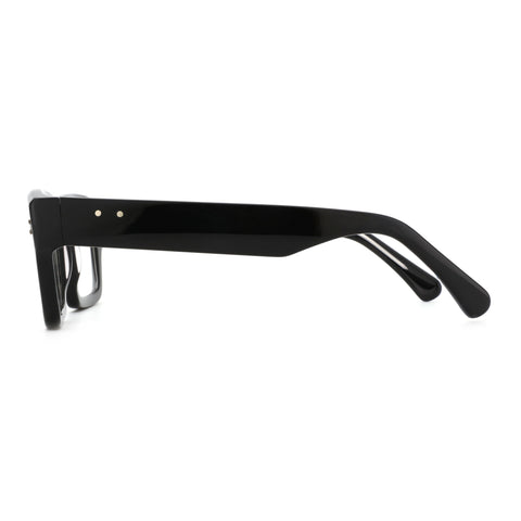 Zenottic Eyeglasses Troy black acetate browline glasses
