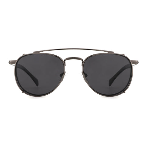 Gun metal frame Zenottic aviator sunglasses with dark lenses