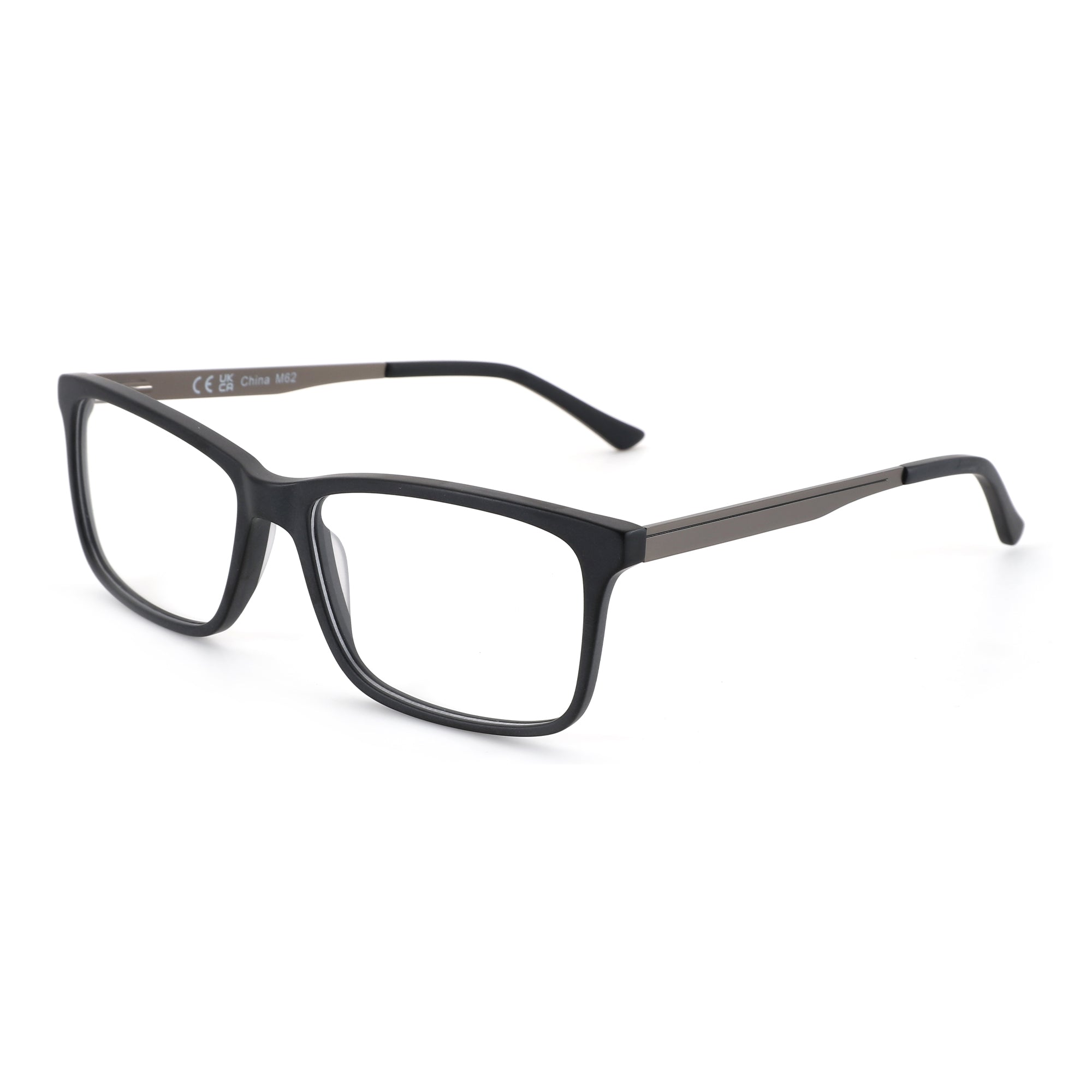 Black Zenottic Maverick eyeglasses with metal temples