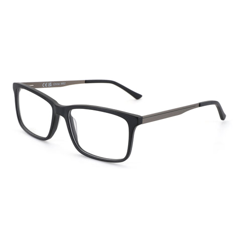 Black Zenottic Maverick eyeglasses with metal temples