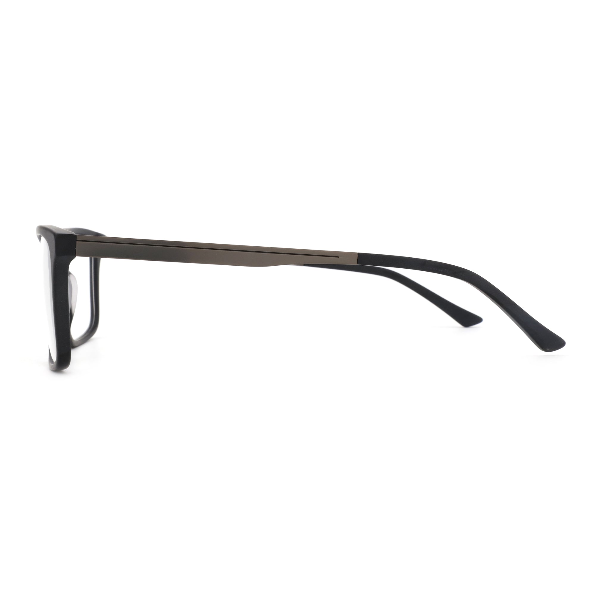 Zenottic Eyeglasses Maverick black acetate frame gunmetal temples
