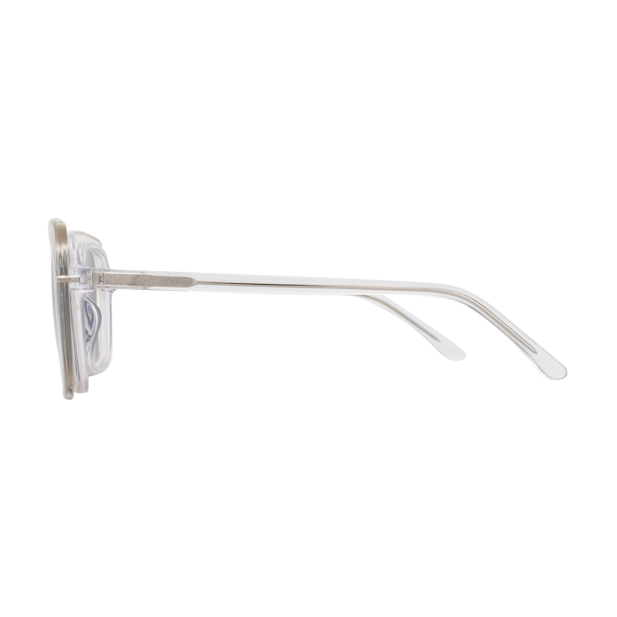 Zenottic Sinsoledad clear acetate square frame sunglasses side view