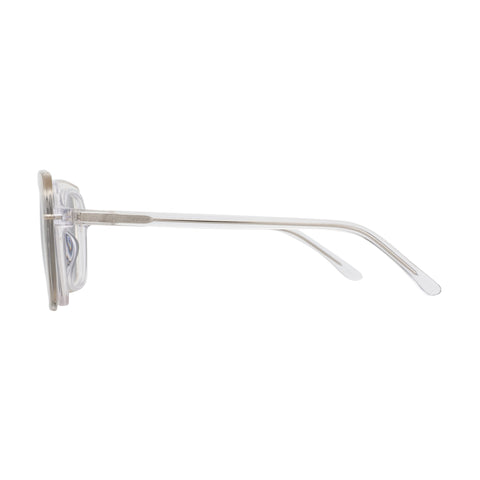 Zenottic Sinsoledad clear acetate square frame sunglasses side view