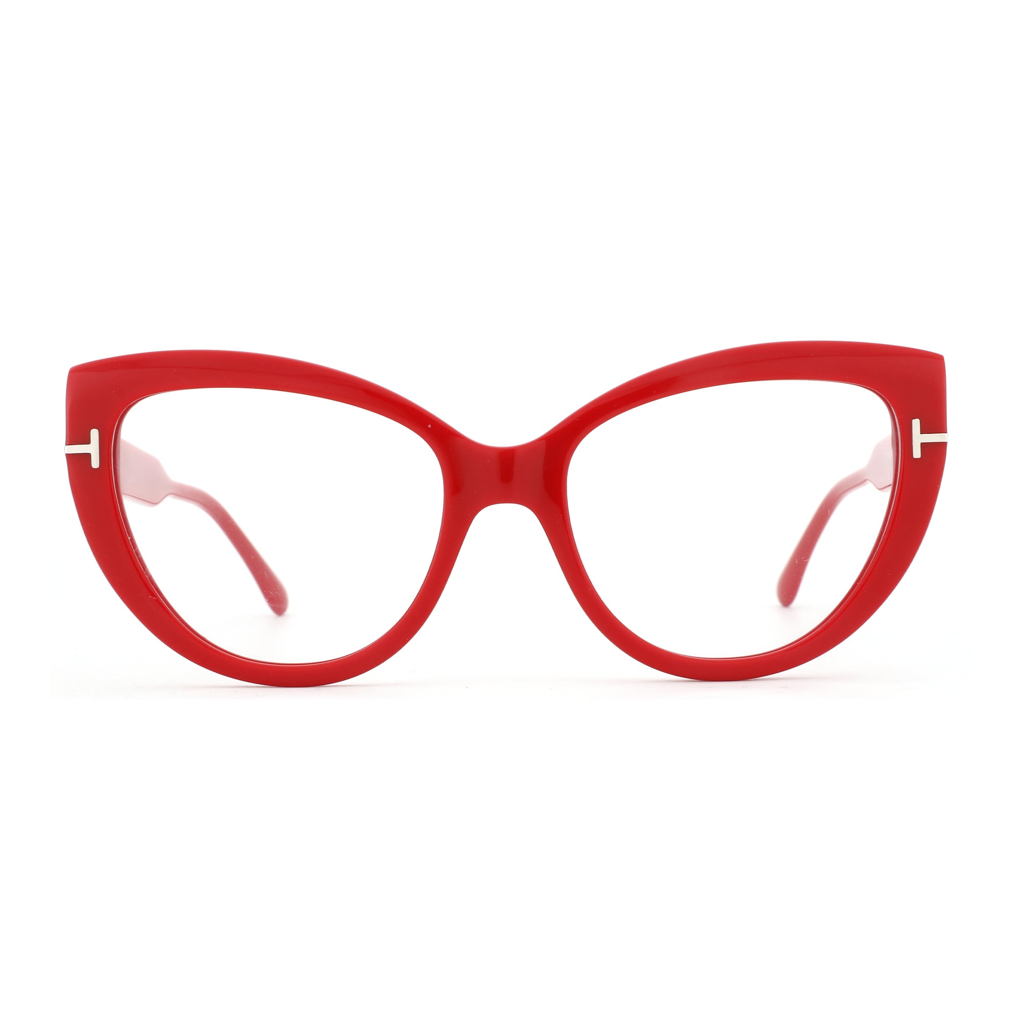 Zenottic Cloe cat eye eyeglasses in red acetate, prescription-ready womens glasses