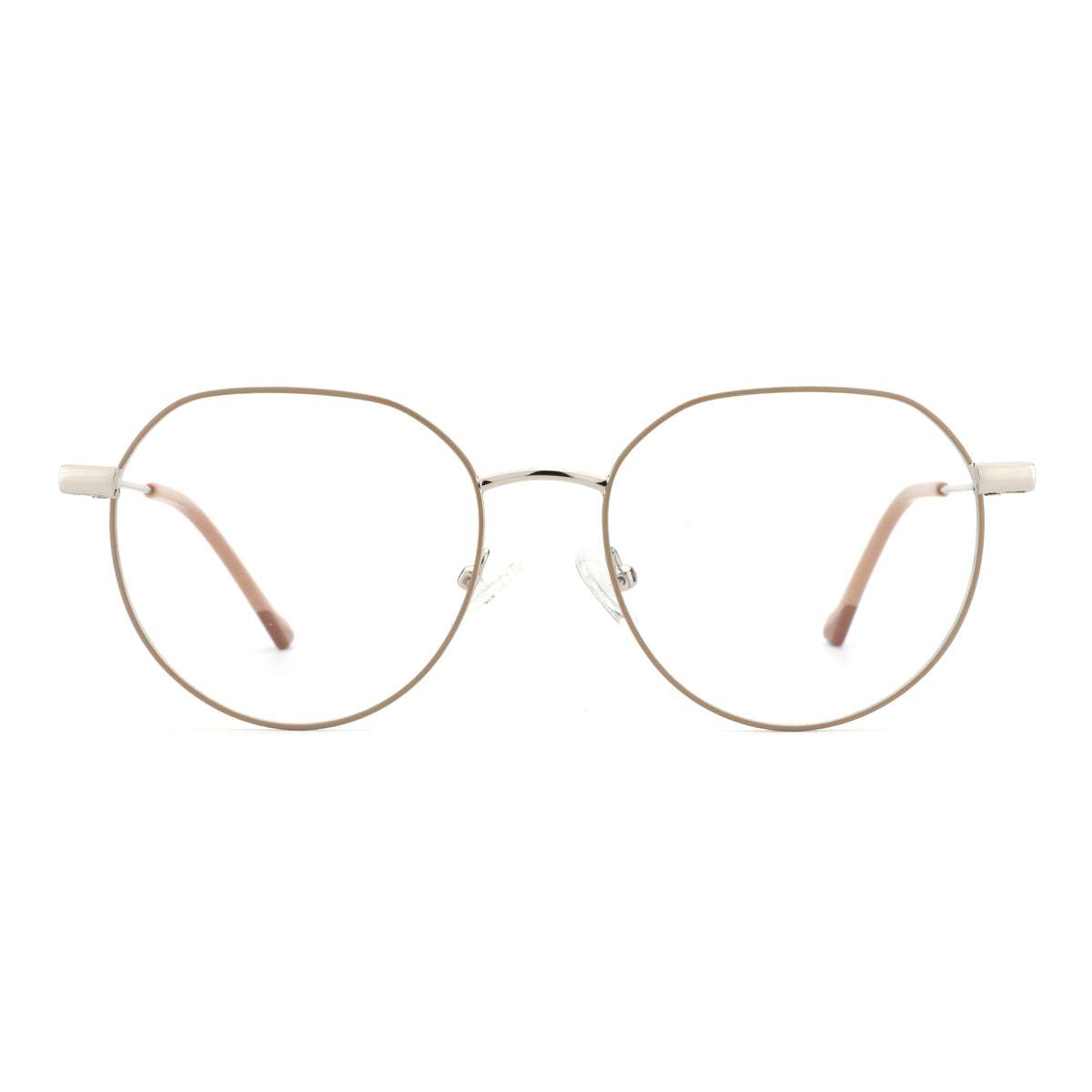 Zenottic geometric eyeglasses CH68001 with metal frame and prescription lens, online glasses