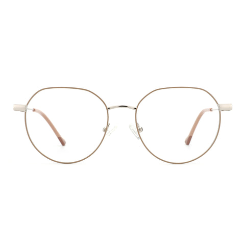 Zenottic geometric eyeglasses CH68001 with metal frame and prescription lens, online glasses