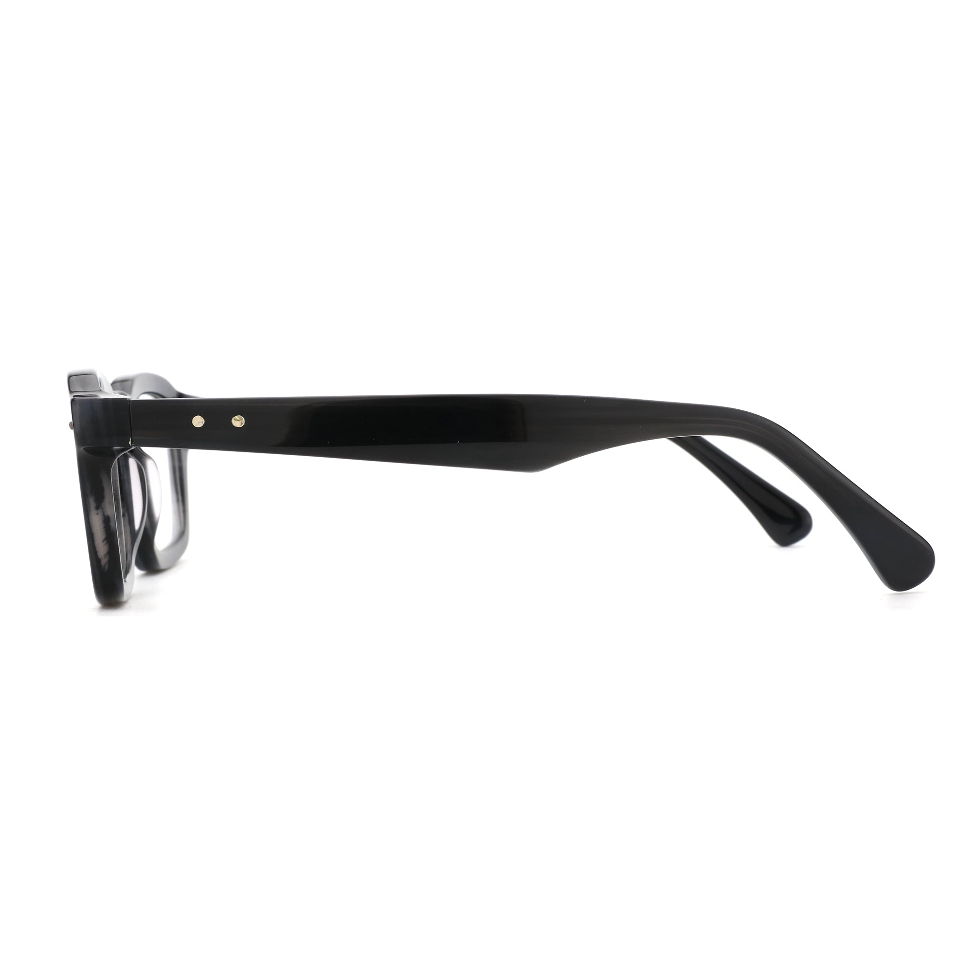Zenottic Gideon black acetate vintage square eyeglasses with resin lenses