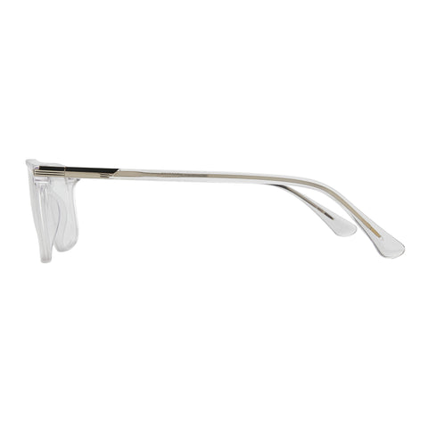 Zenottic Floyd eyeglasses with clear acetate frame and silver accents.