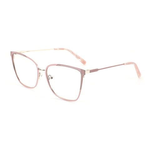 ZENOTTIC Veloma light pink metal square prescription eyeglasses
