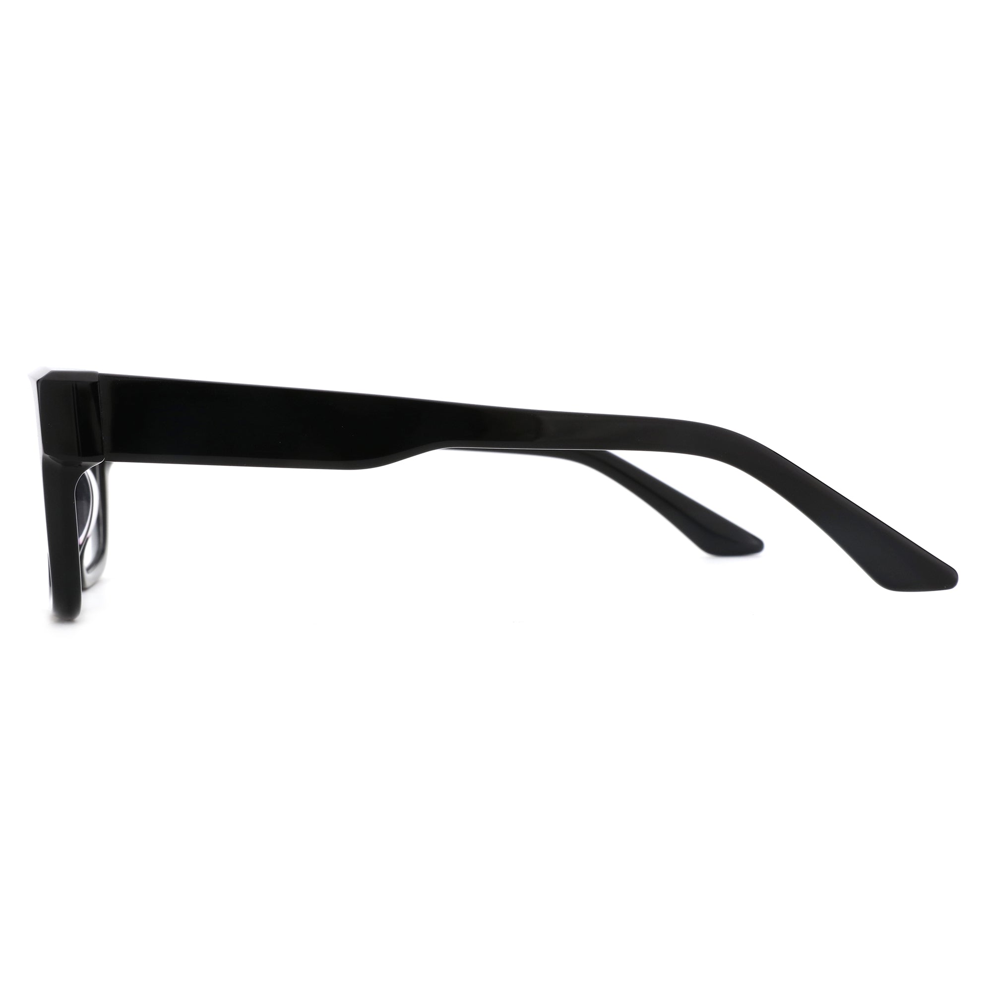 Zenottic Marcus black acetate square fashion eyeglasses frame