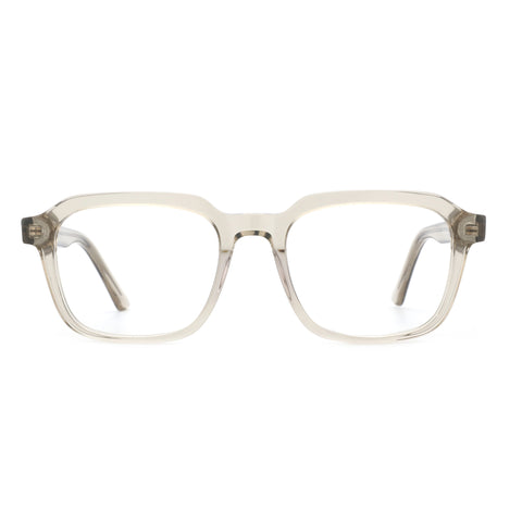 Zenottic Lyndon eyeglasses: square clear lens frames in translucent acetate