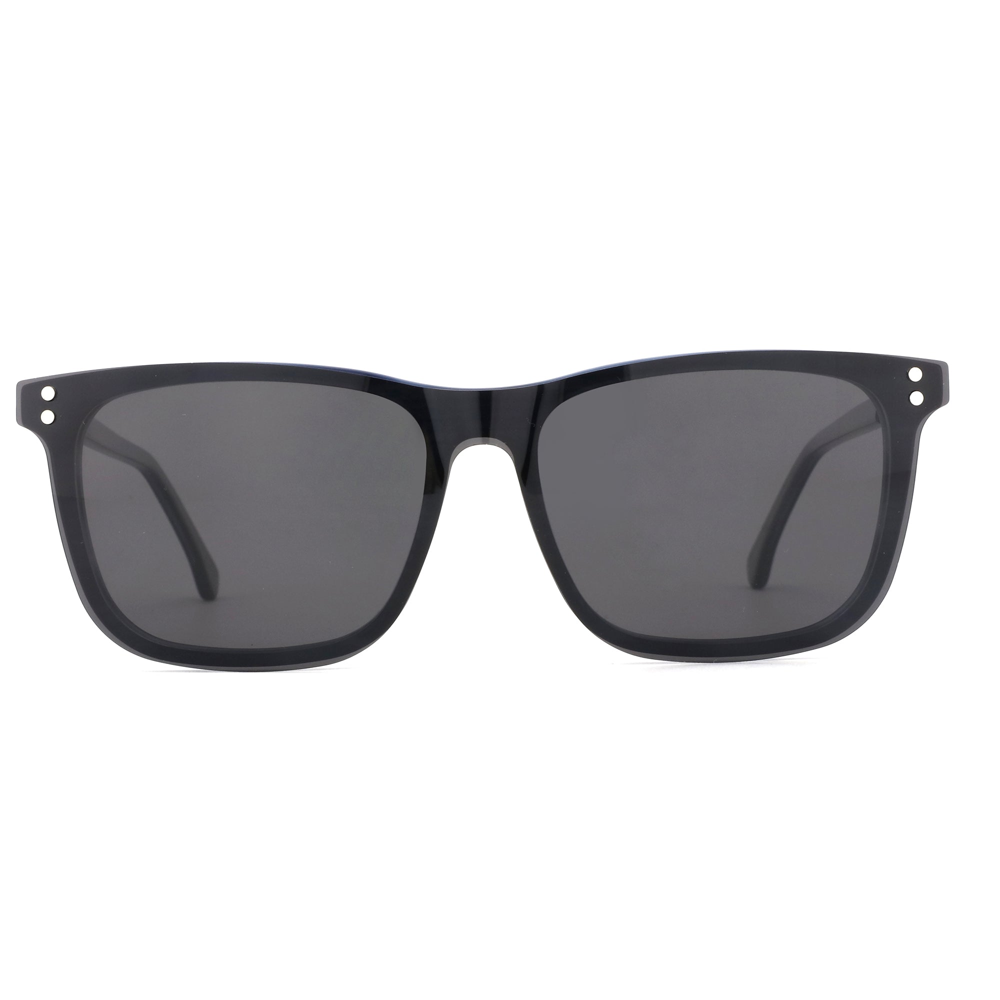 ZENOTTIC Lawrence classic black acetate square sunglasses