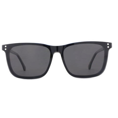 ZENOTTIC Lawrence classic black acetate square sunglasses