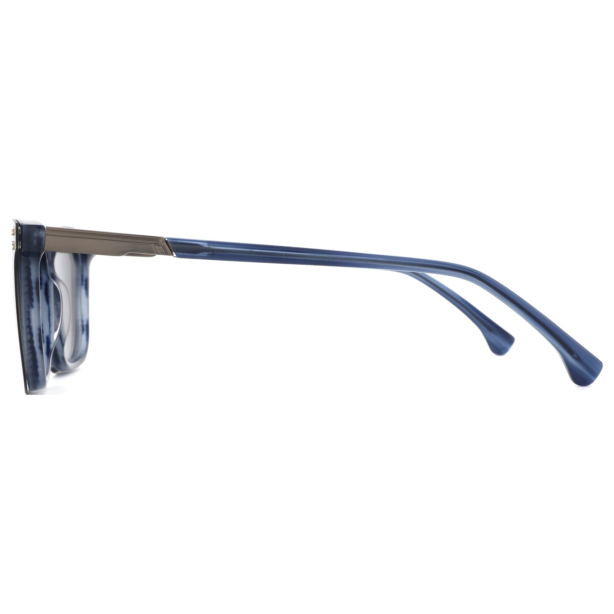 ZENOTTIC Lawrence blue marbled acetate square designer sunglasses for men