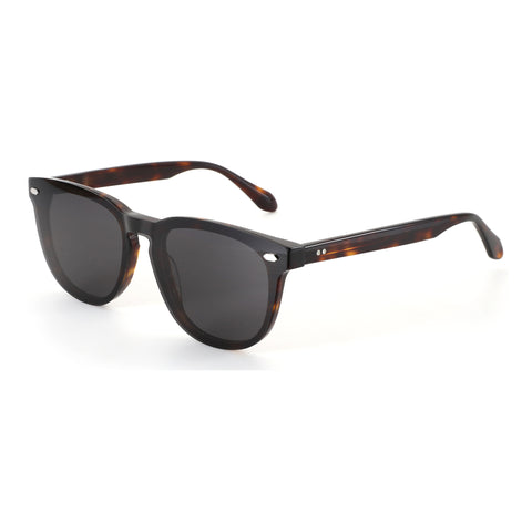 Zenottic Euphoria retro round sunglasses with tortoiseshell acetate frame and dark lenses.