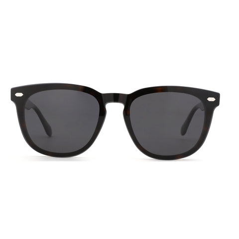 Zenottic Euphoria retro round sunglasses with tortoise acetate frame.