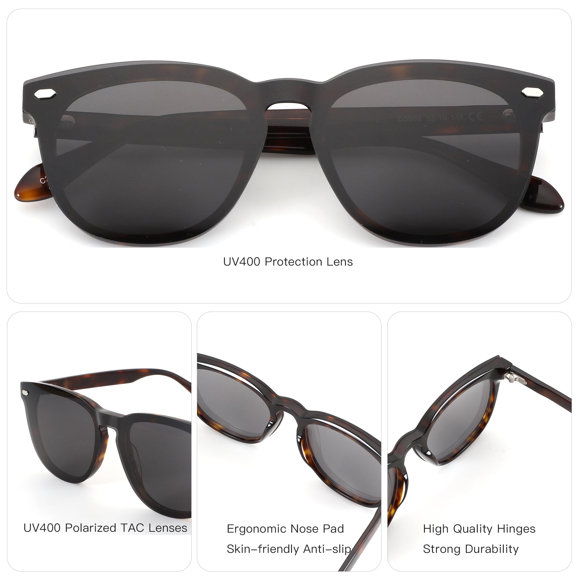 ZENOTTIC Euphoria round retro sunglasses with acetate frame and UV400 polarized lenses.