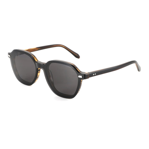 ZENOTTIC Jason sunglasses: acetate frame, retro geometric design, tortoiseshell temple detail.