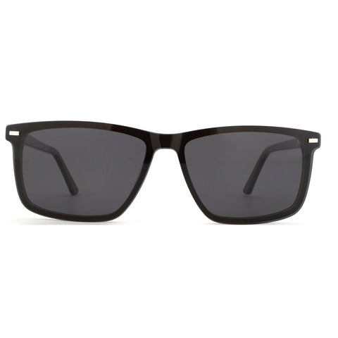 ZENOTTIC King black acetate men's square sunglasses, UV400 protection