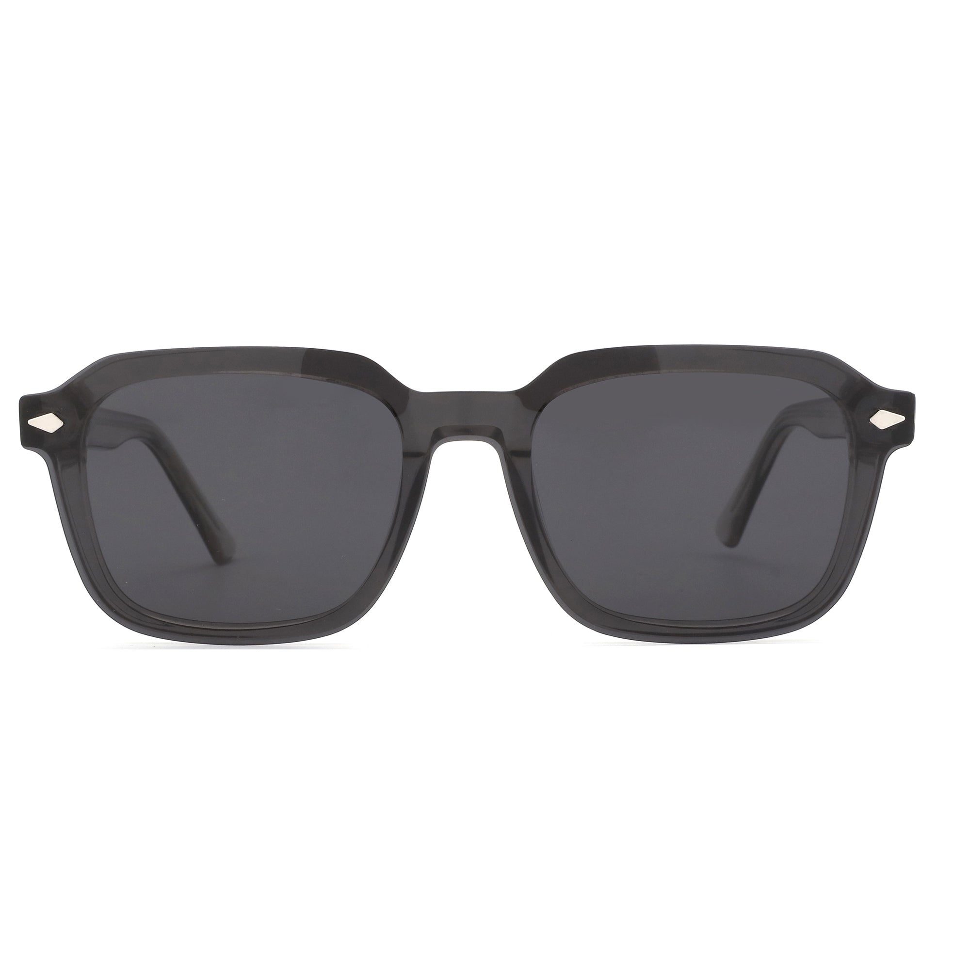 ZENOTTIC Haley men's dark acetate geometric sunglasses with polarized lenses.