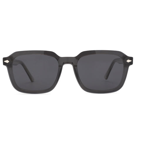 ZENOTTIC Haley men's dark acetate geometric sunglasses with polarized lenses.