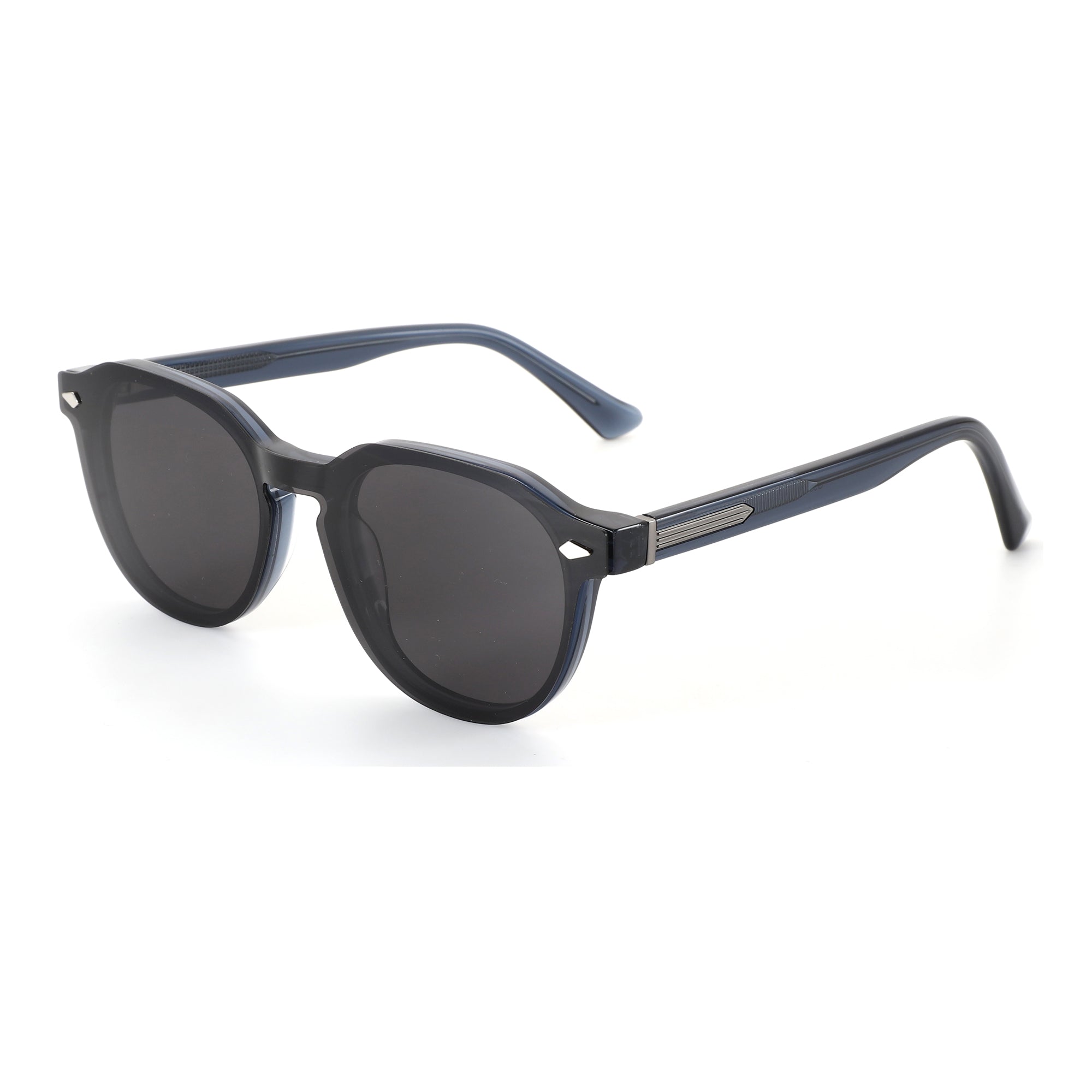 Zenottic Gnomeshgh women's geometric sunglasses, dark blue acetate.