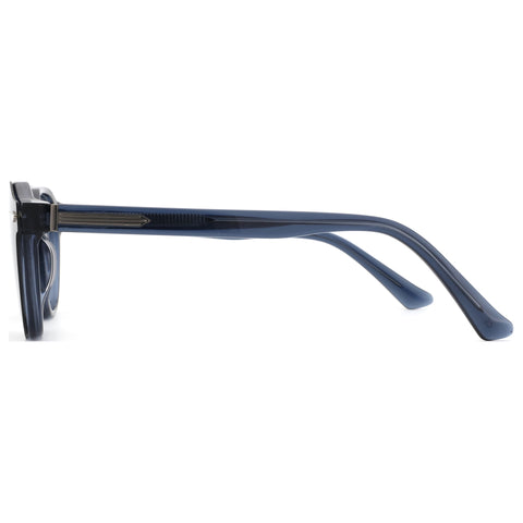 ZENOTTIC Gnomeshgh dark blue acetate geometric sunglasses with temple detail