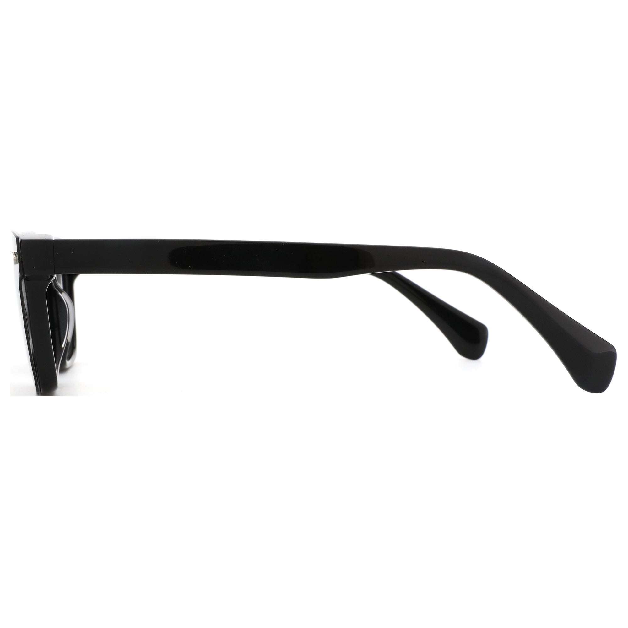 Zenottic George black acetate square sunglasses, side view