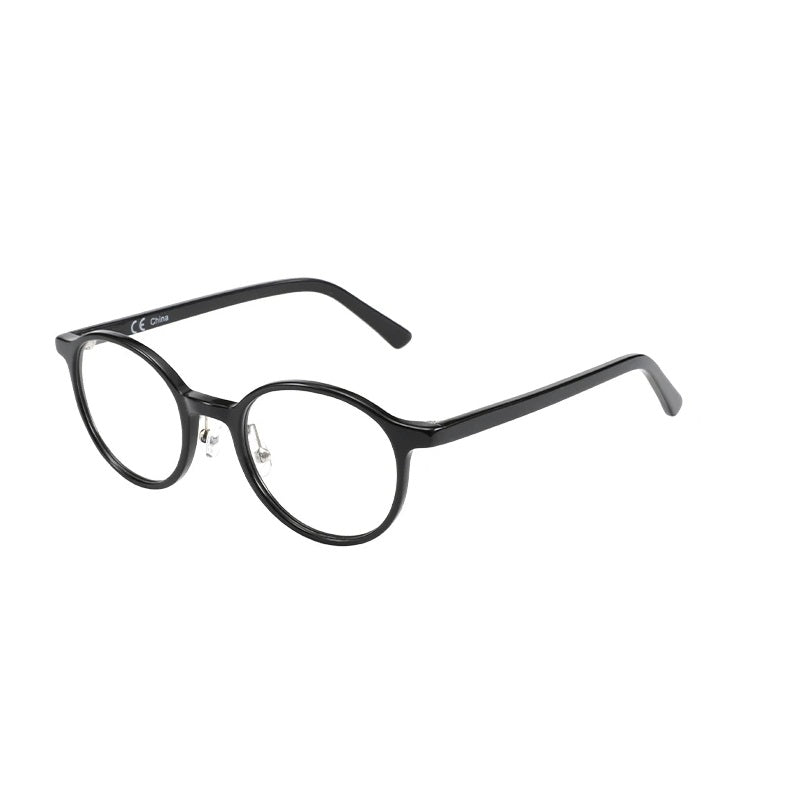 Zenottic Colton eyeglasses, black acetate frame, round vintage style, ready for prescription lenses, made in China